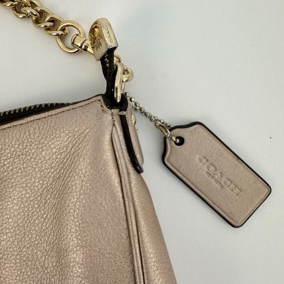 Coach Carry Crossbody Shoulder Handbag Purse Light Pink / Rose Gold F56126 - Picture 9 of 13